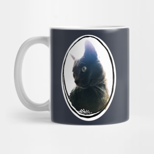 Kitty Cat Head Oval Frame Mug